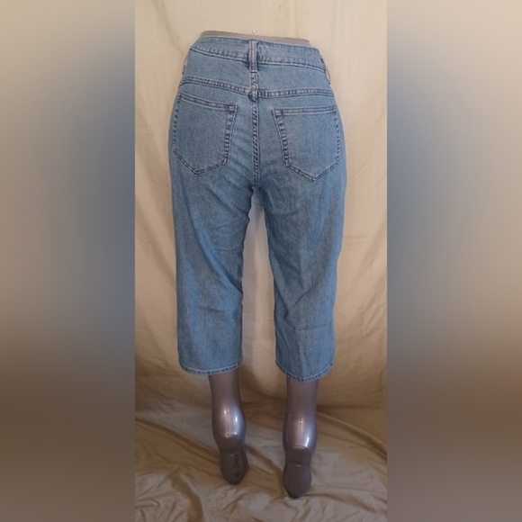 Riders by Lee Light Blue Cropped Capri Denim Jeans - Picture 5 of 10